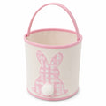 Aufbewahrungskorb 20 cm Textil rosa creme mit Tragegriff Hasenmotiv