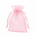 Organzabeutel 10 x 15 cm Rosa transparent mit Zugband